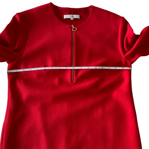 TIBI Long-Sleeve Structured RedCrepe Zip Dress from Bergdorf Goodman NWOT… - Picture 5 of 7